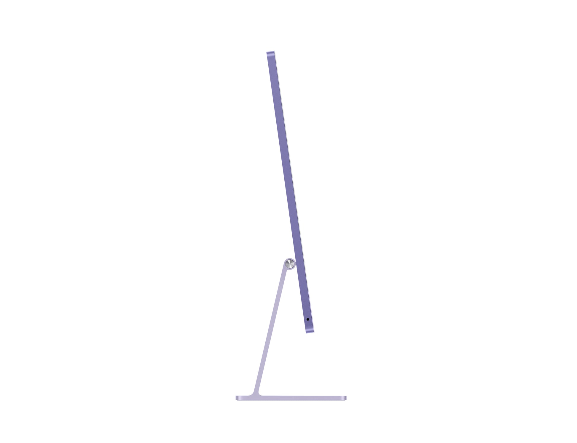 purple imac on a white background