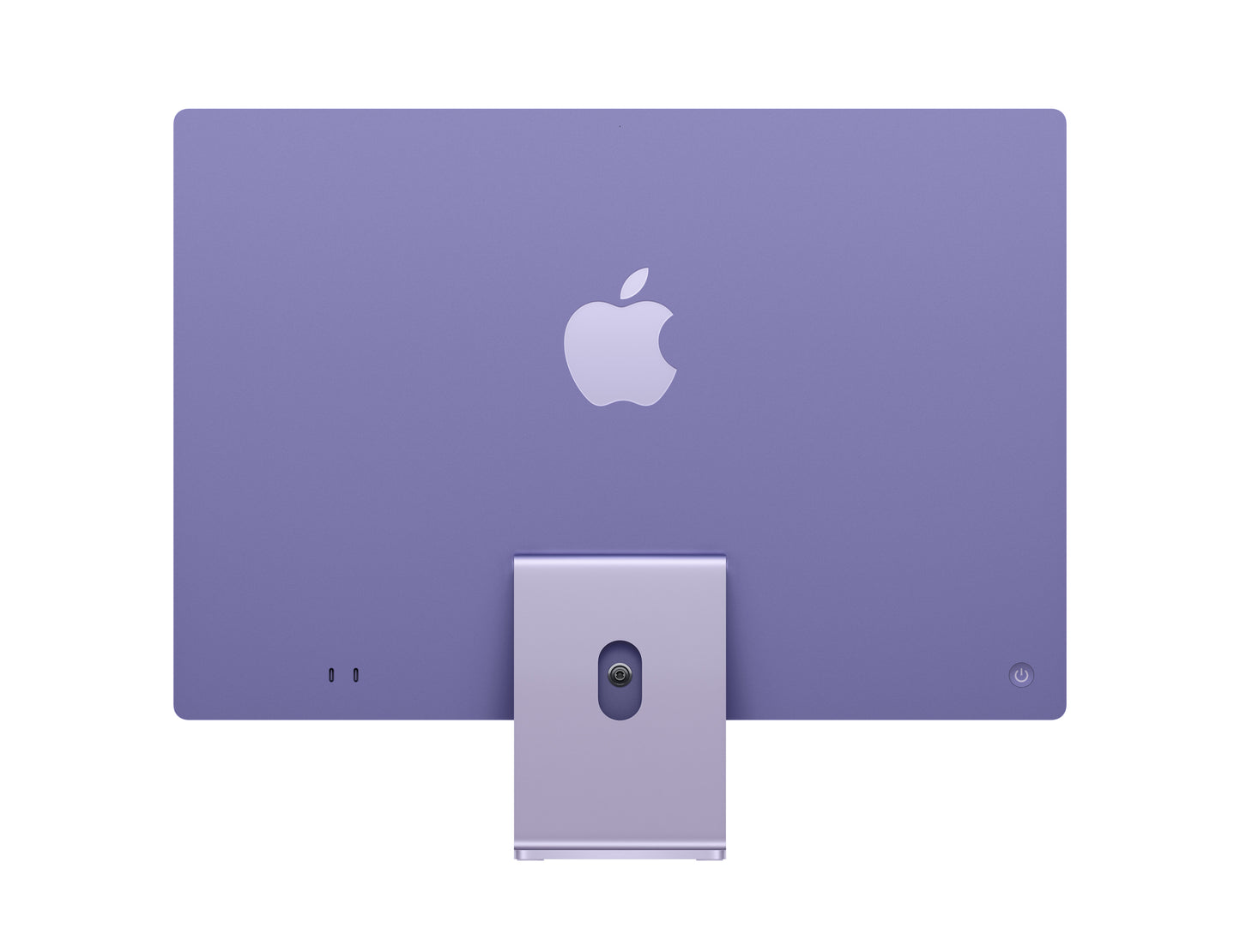 purple imac on a white background
