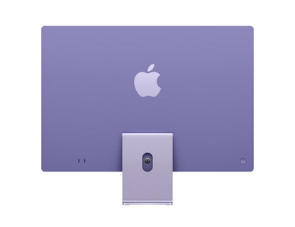 purple imac on a white background