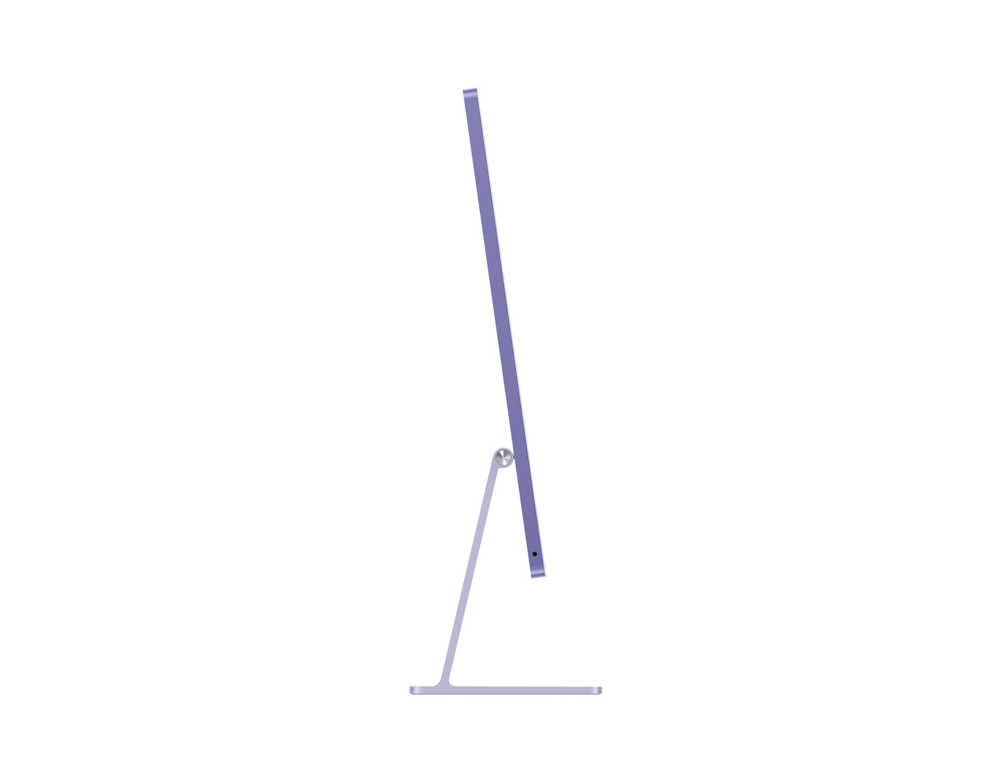 purple imac on a white background