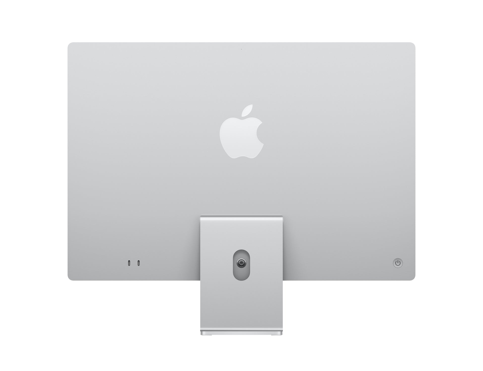 silver imac on a white background