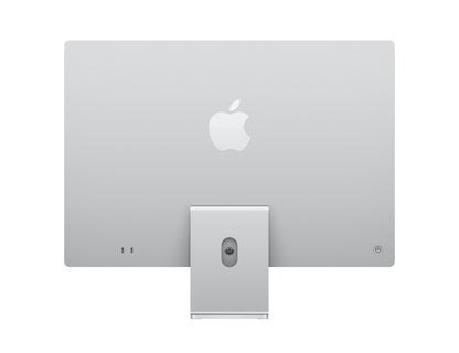 silver imac on a white background