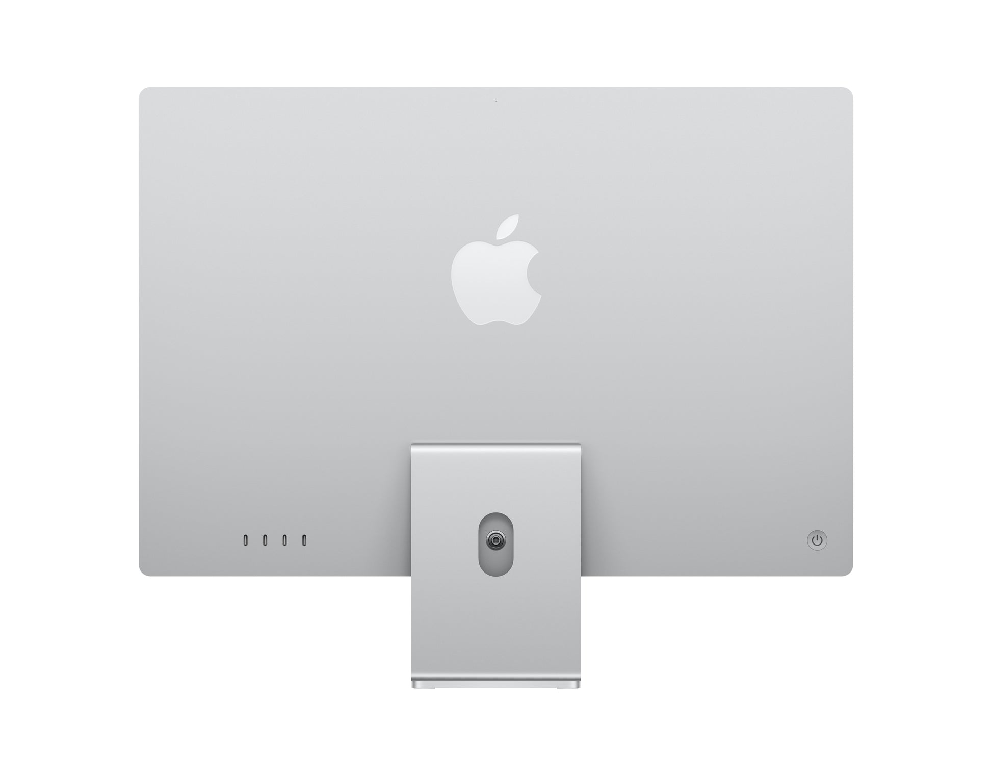 silver imac on a white background