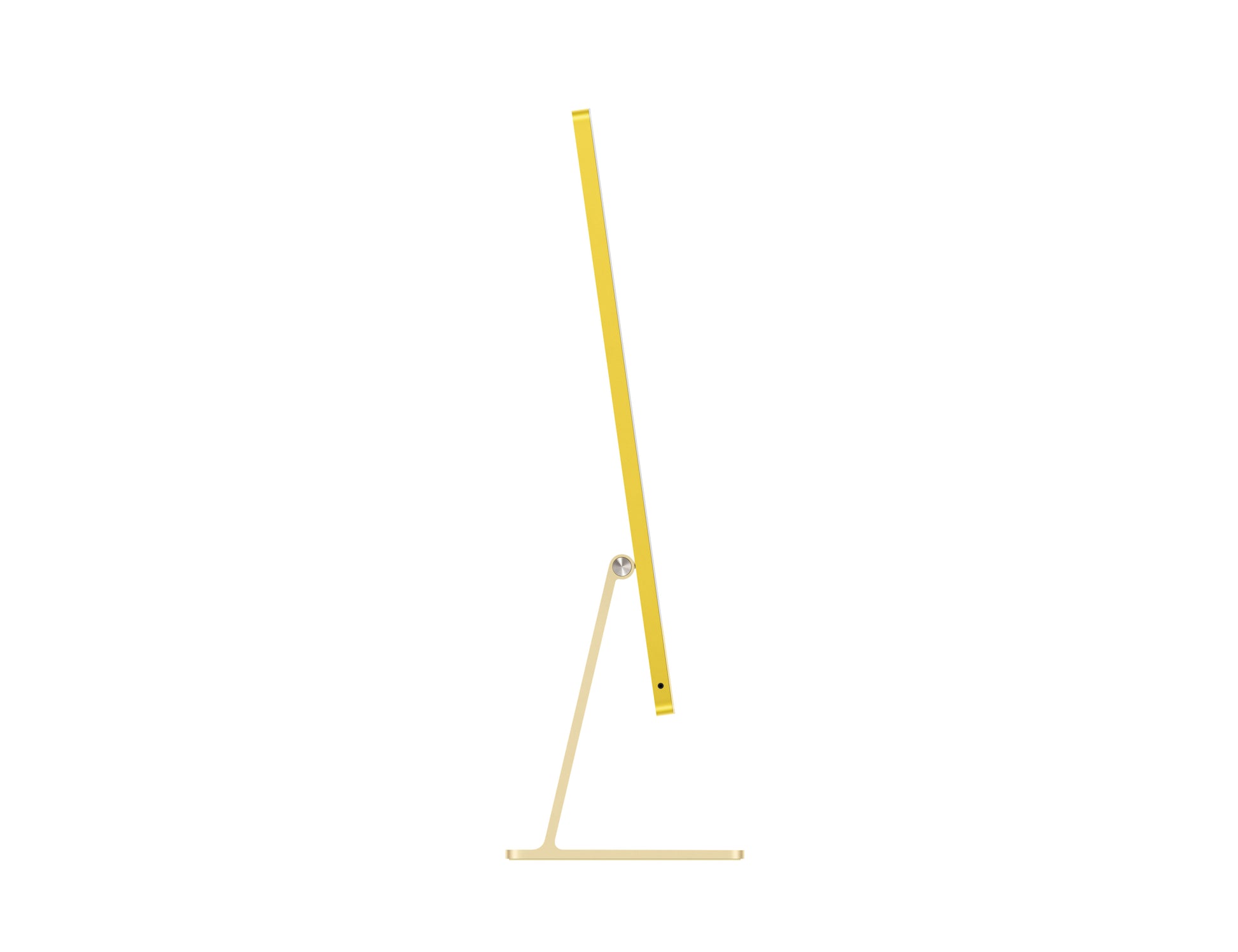 yellow imac on a white background