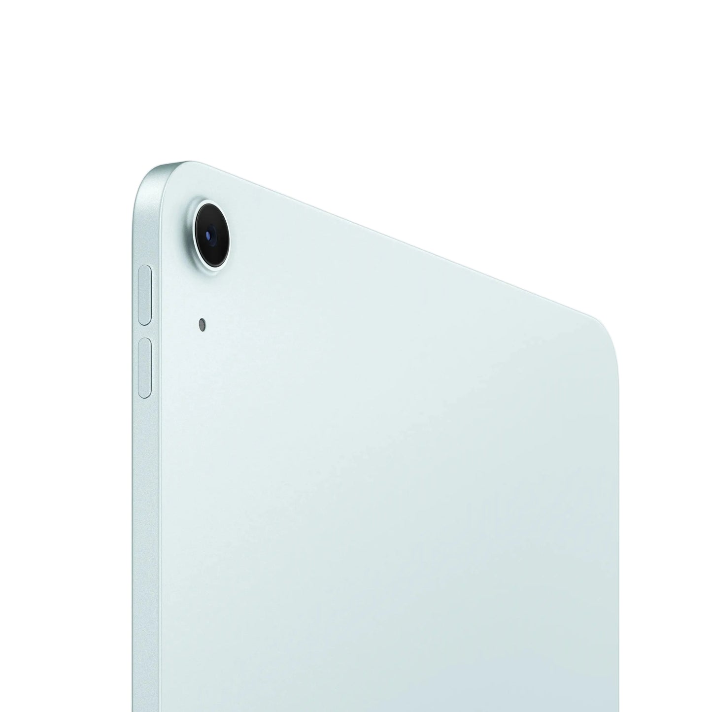 blue ipad on a white background