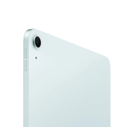 blue ipad on a white background