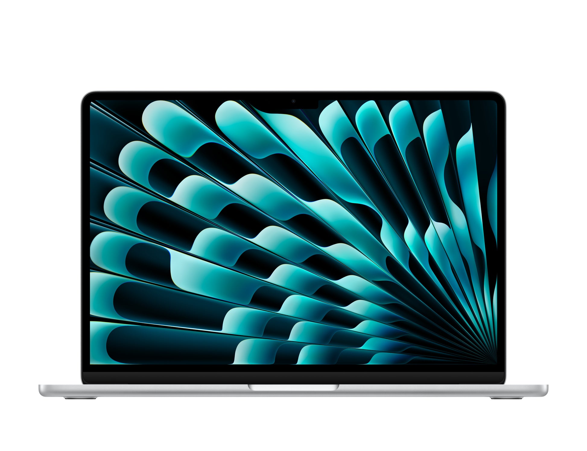 silver macbook on a white background