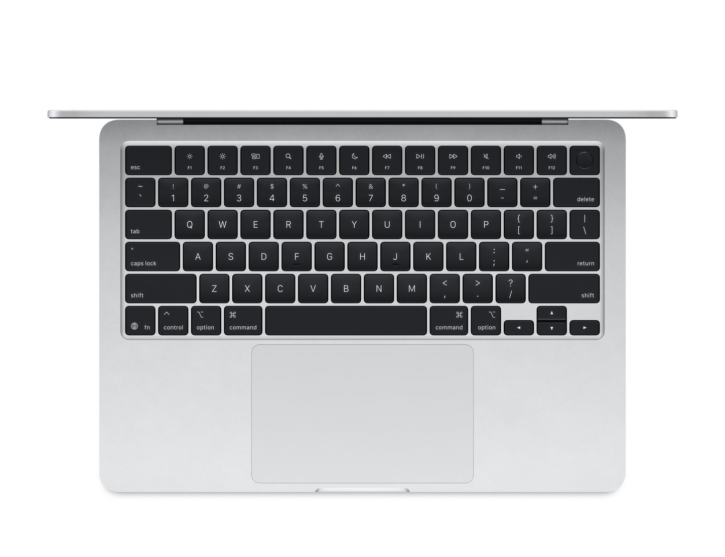 silver macbook on a white background