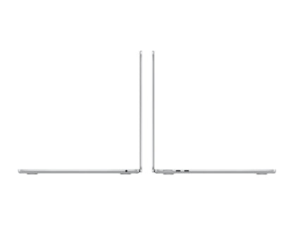 silver macbook on a white background