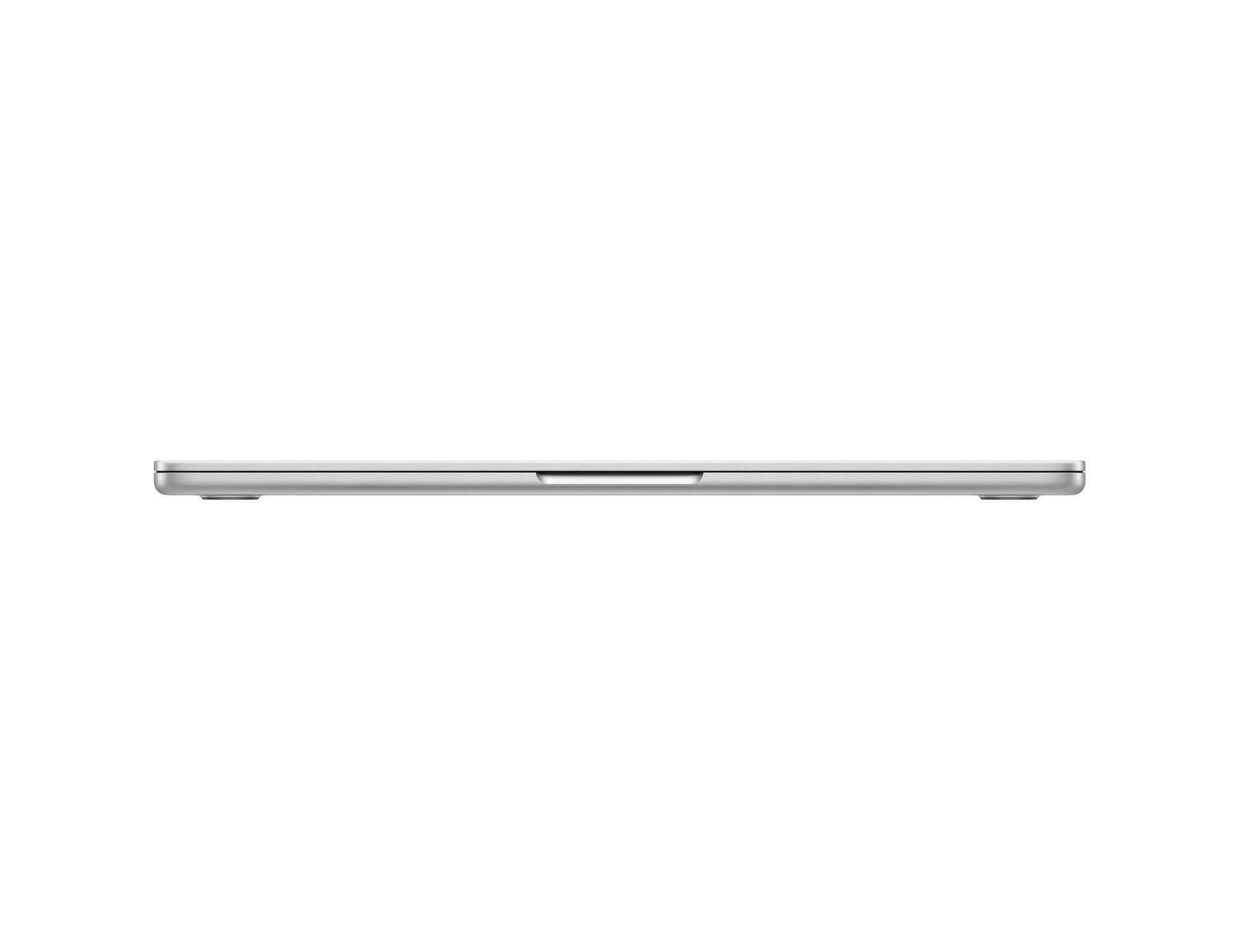 silver macbook on a white background