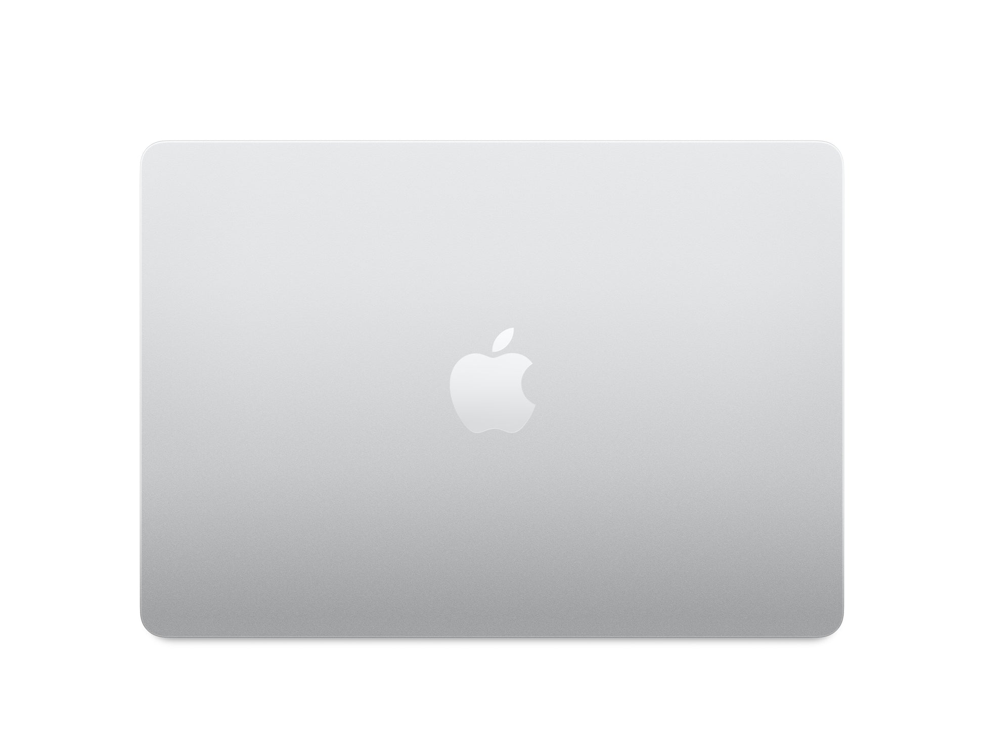 silver macbook on a white background