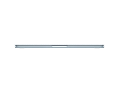 skyblue macbook on a white background