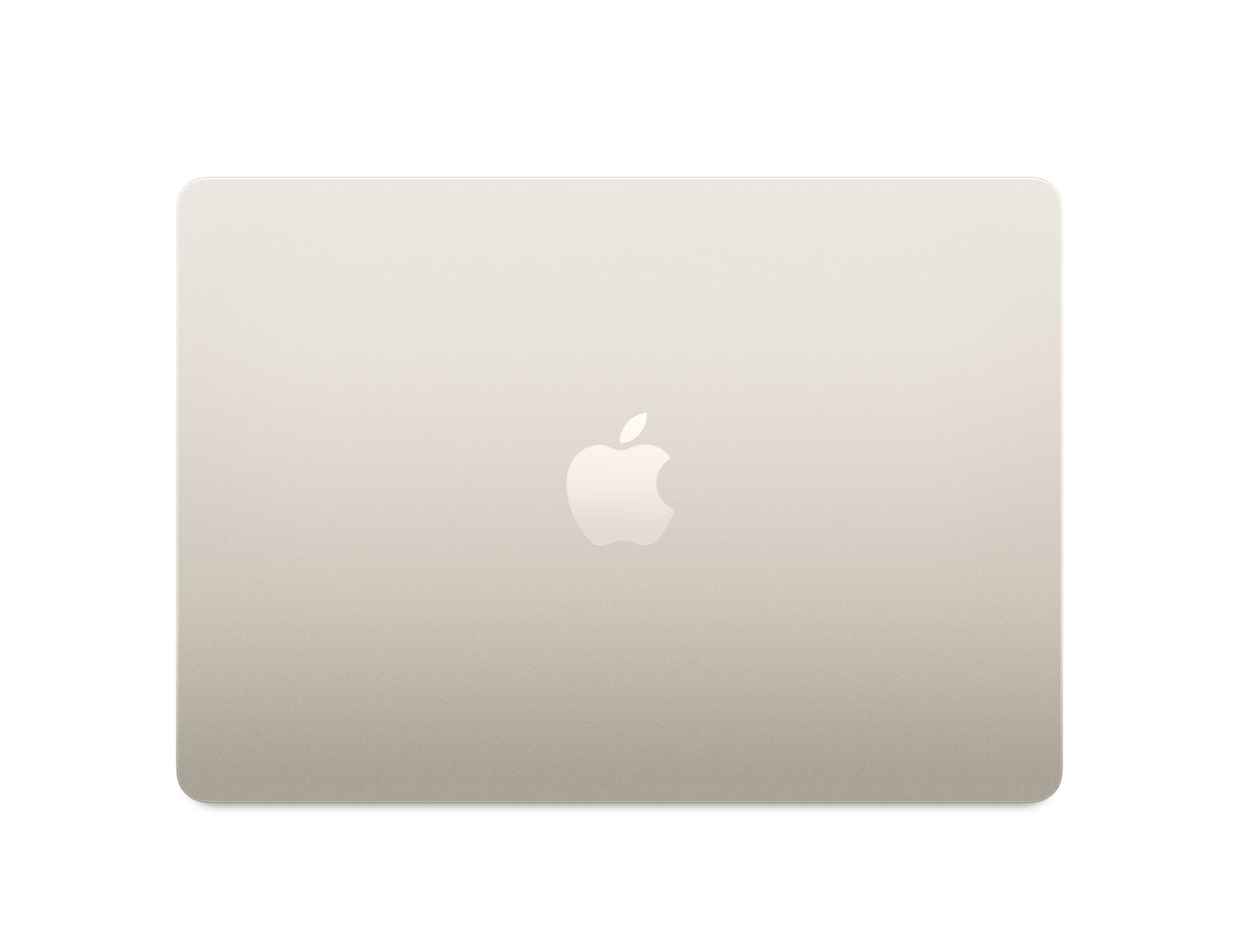 starlight macbook on a white background