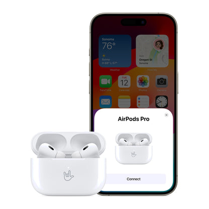 Apple AirPods Pro 2 USB-C earbuds and open MagSafe Charging Case