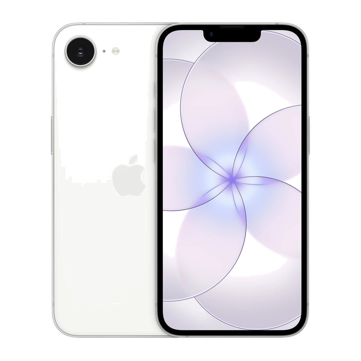 White iphone on white background