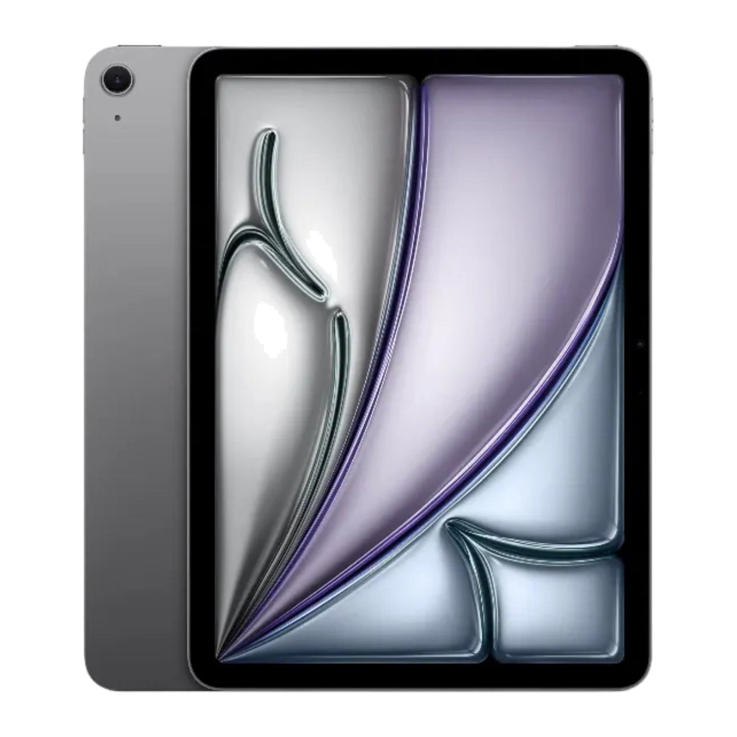 gray ipad on a white background