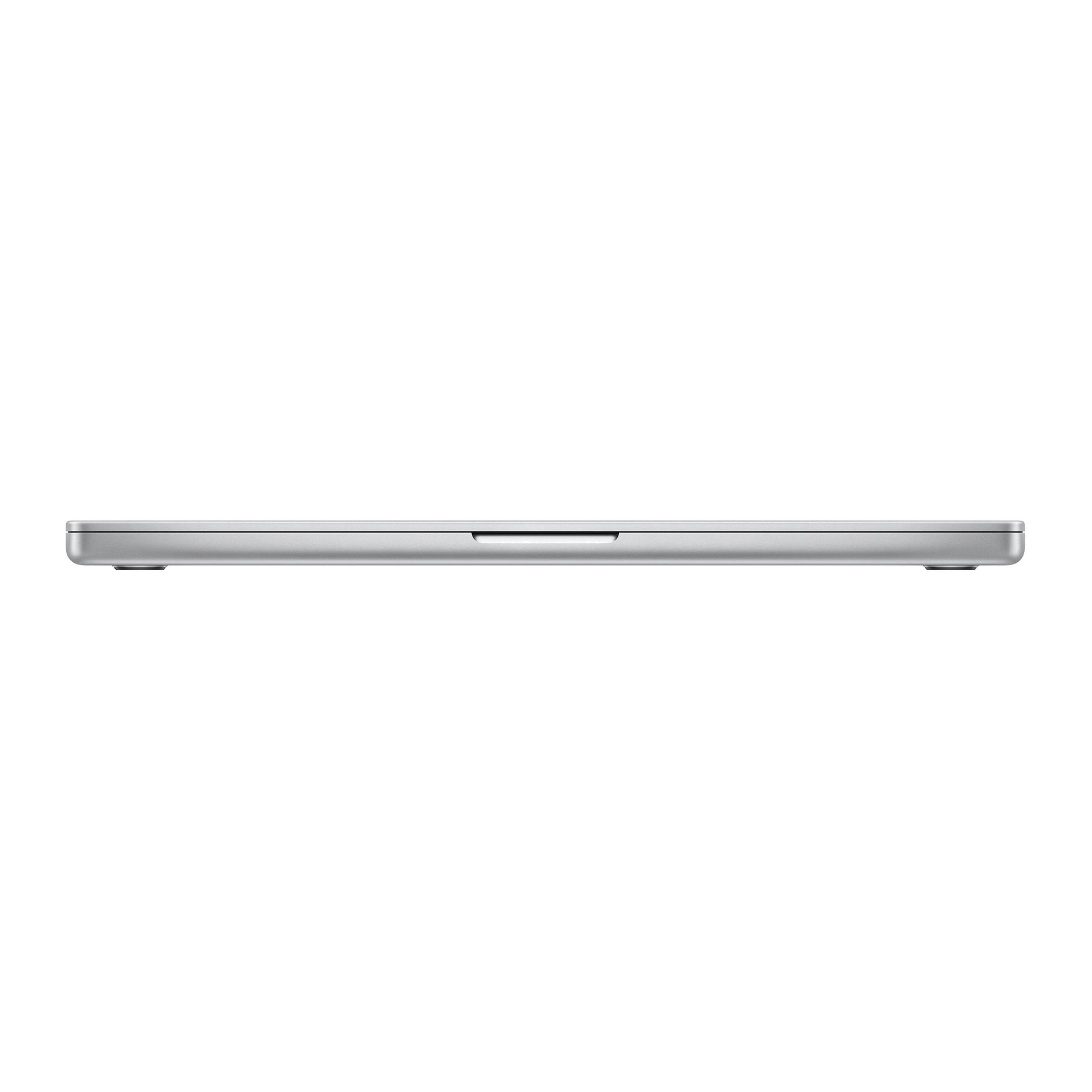 silver macbook pro on white background