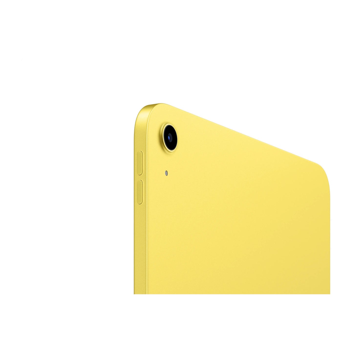 yellow ipad on a white background