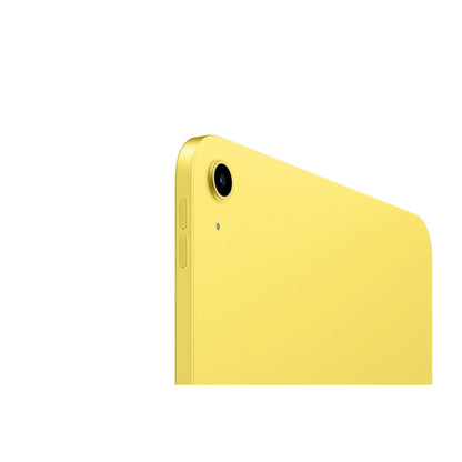 yellow ipad on a white background