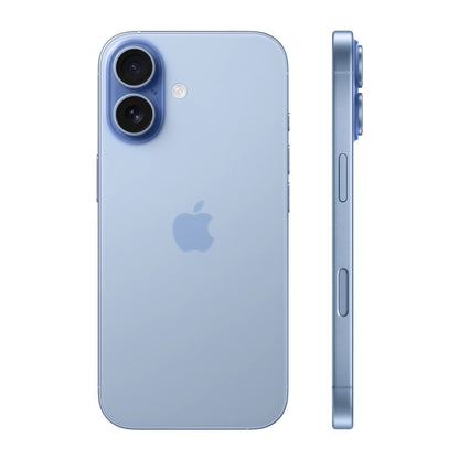 mist blue iphone on white background