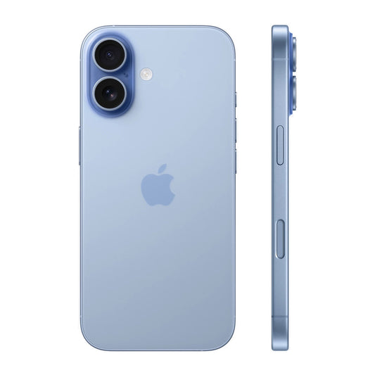 mist blue iphone on white background