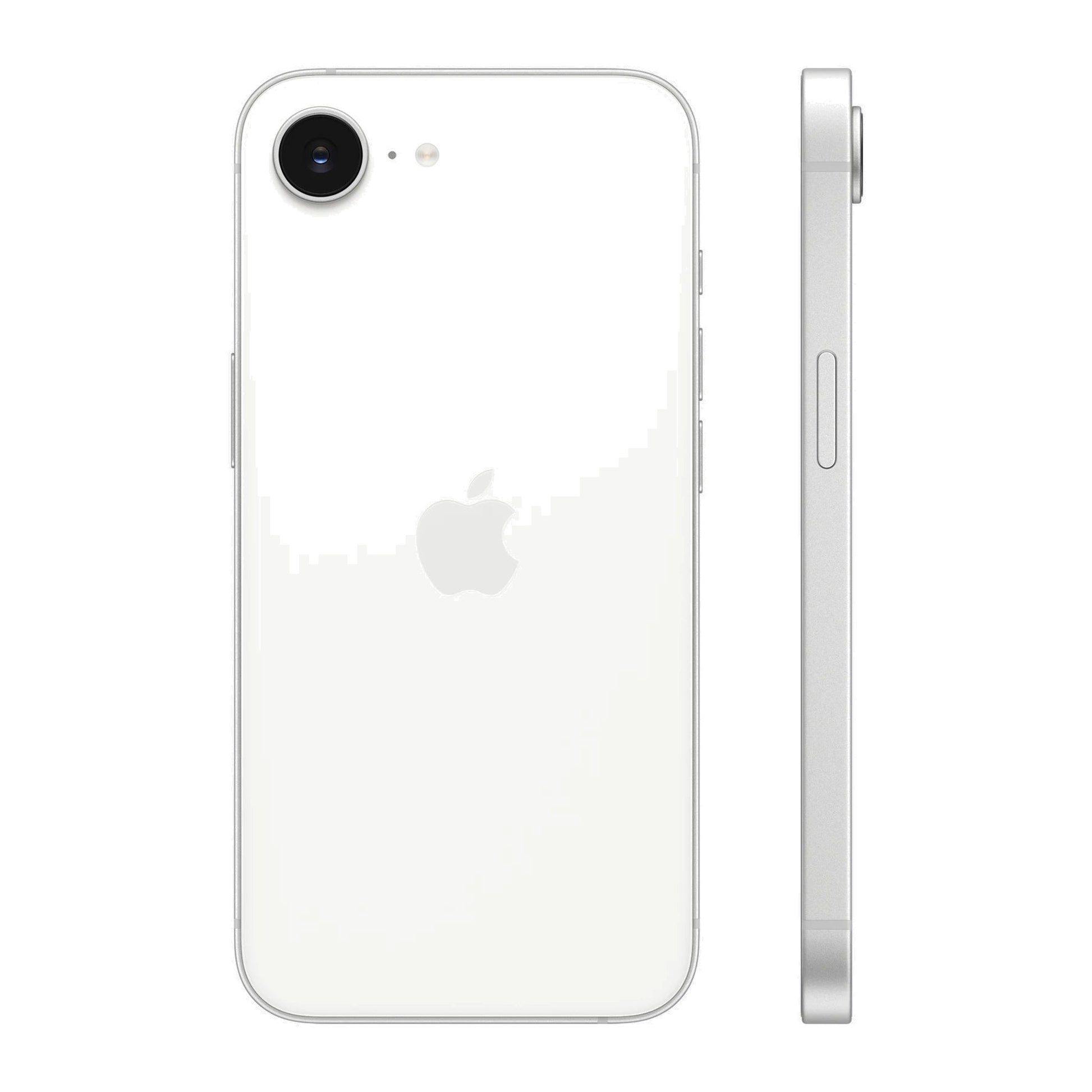 White iphone on white background