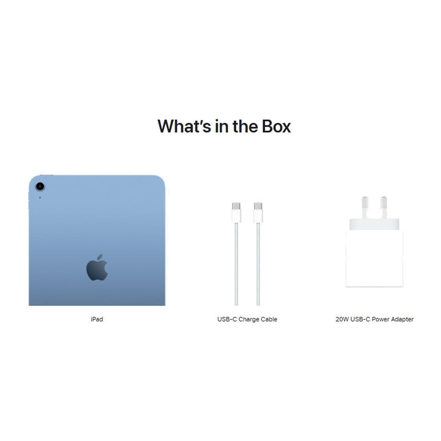 blue ipad on a white background