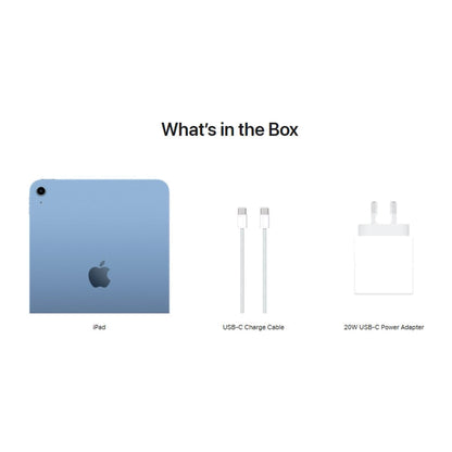 blue ipad on a white background