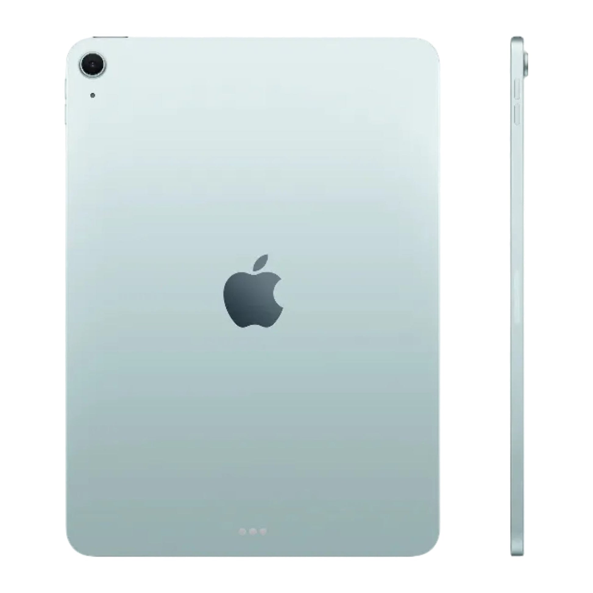 blue ipad on a white background