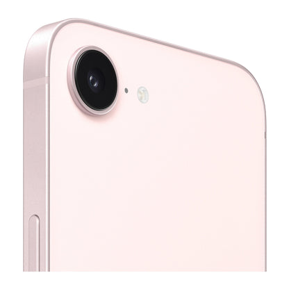 Soft pink iphone on white background