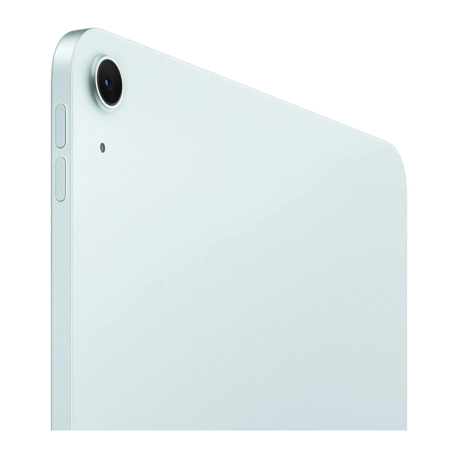 blue ipad on a white background