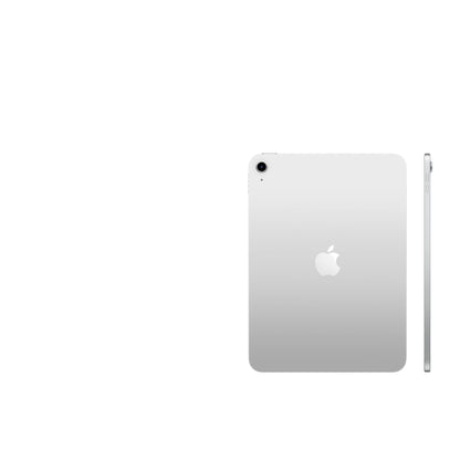 silver ipad on a white background