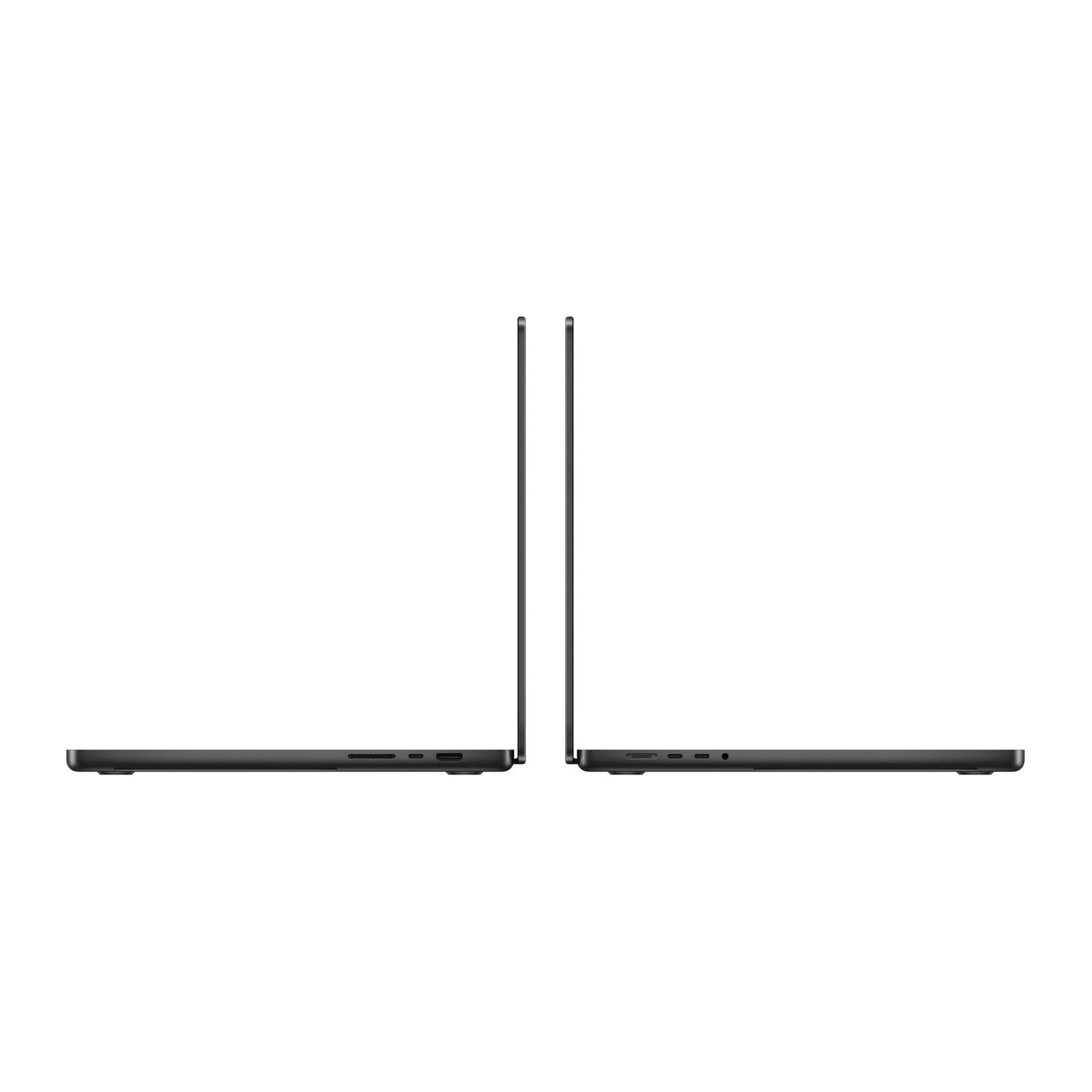 black macbook pro on white background