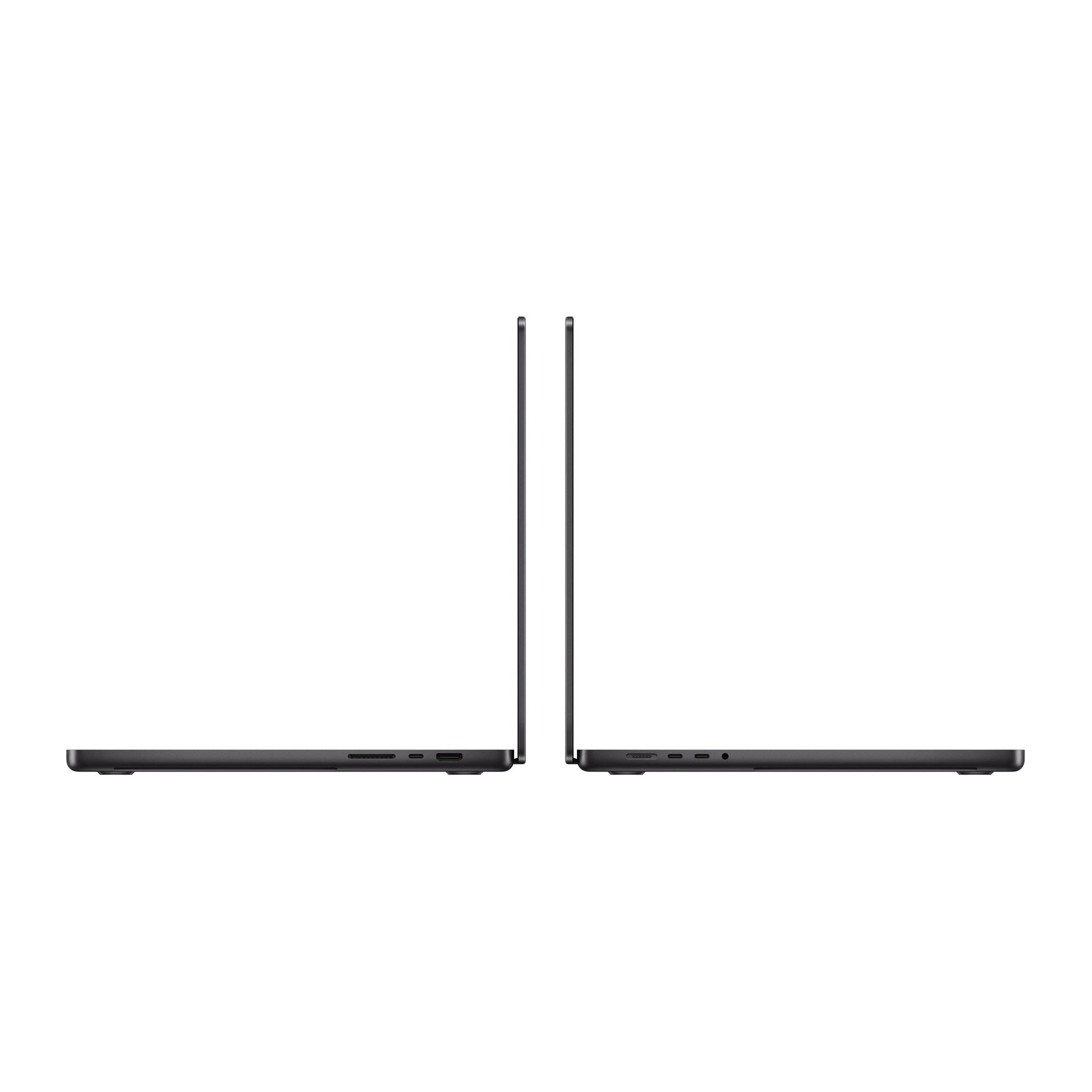 black macbook pro on white background