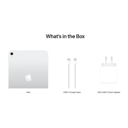silver ipad on a white background