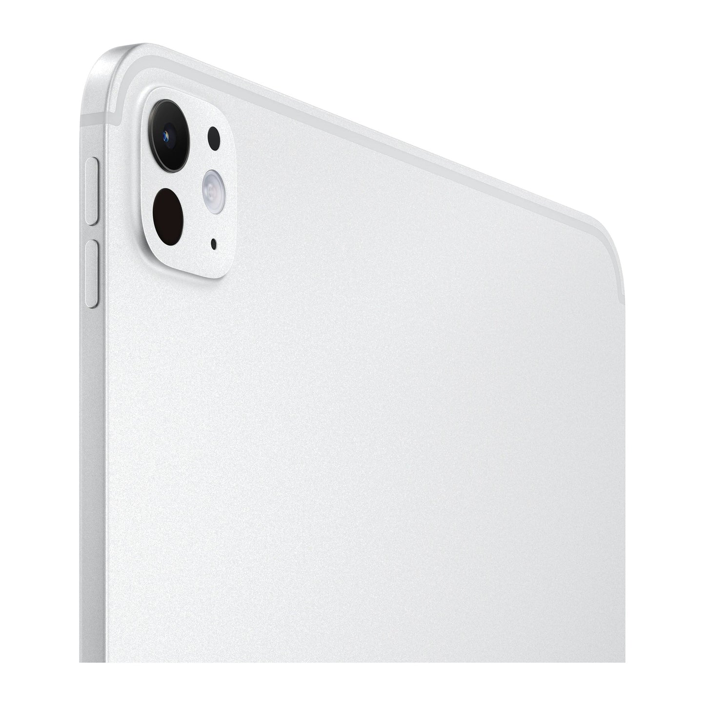 silver ipad on a white background