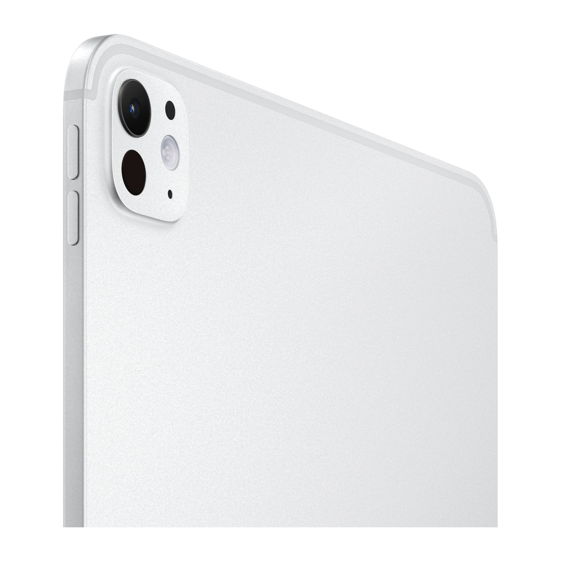 silver ipad on a white background