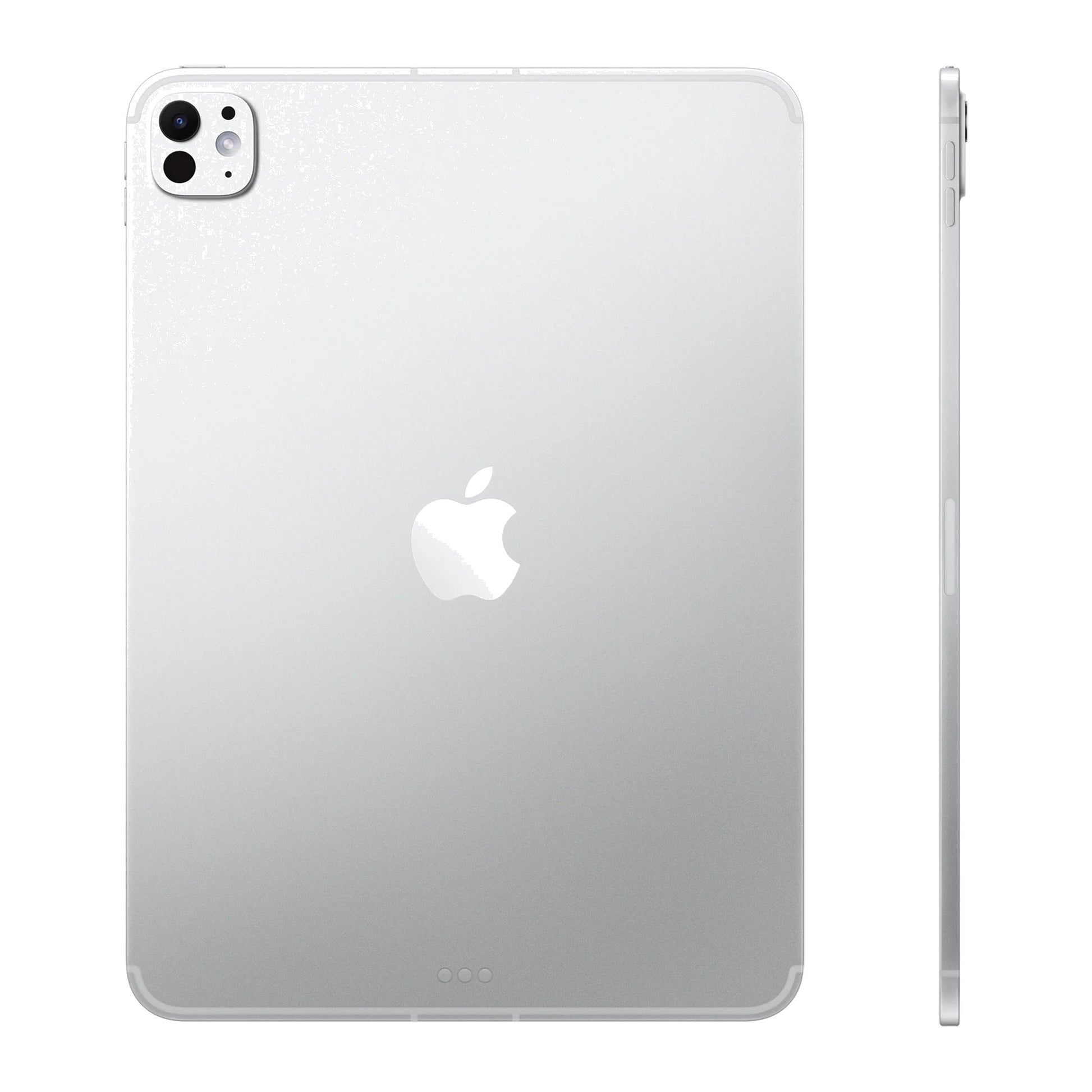 silver ipad on a white background