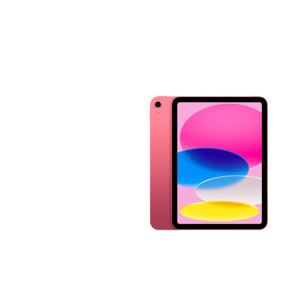 pink ipad on a white background