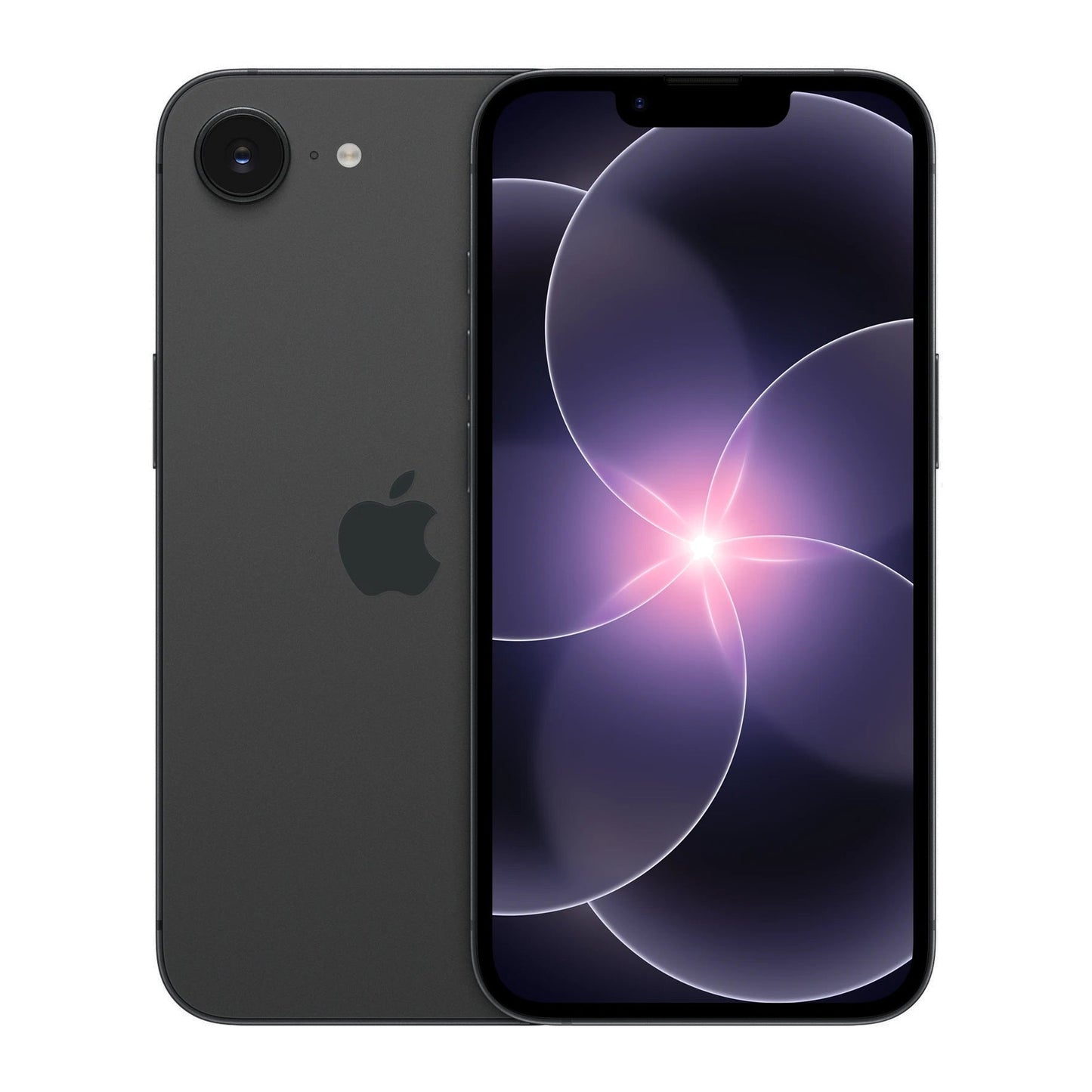 black iphone on white background