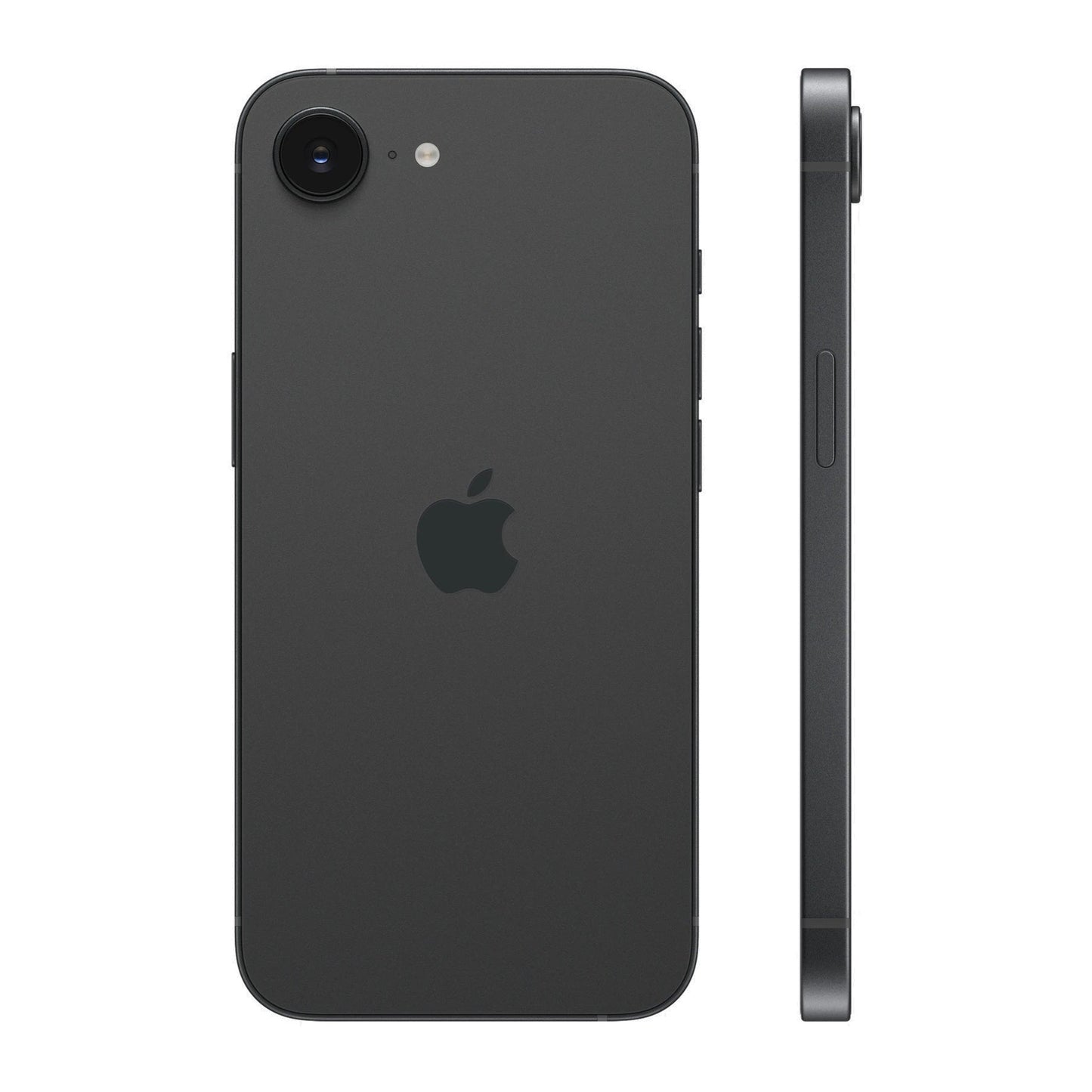 black iphone on white background