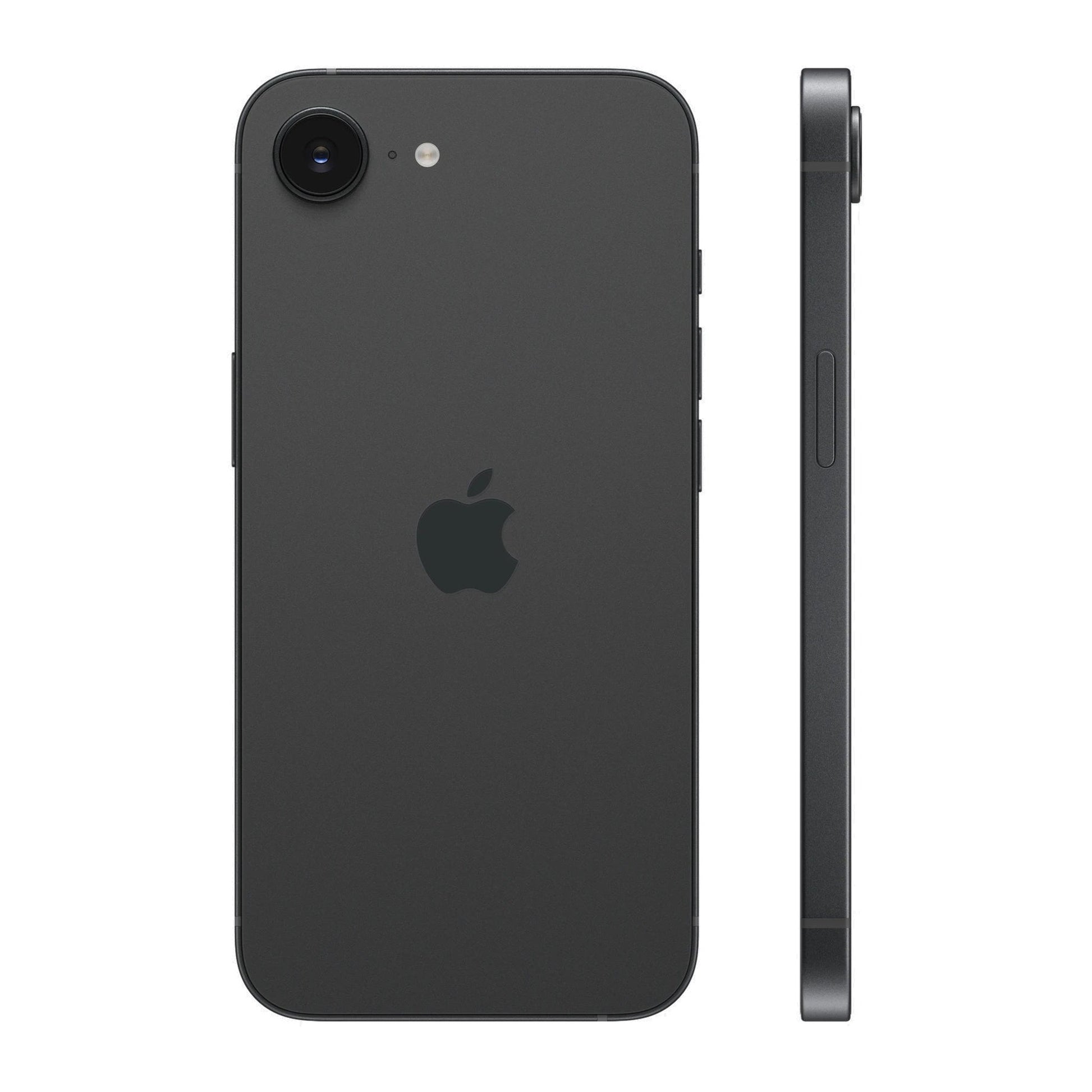 black iphone on white background