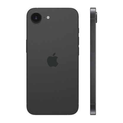 black iphone on white background