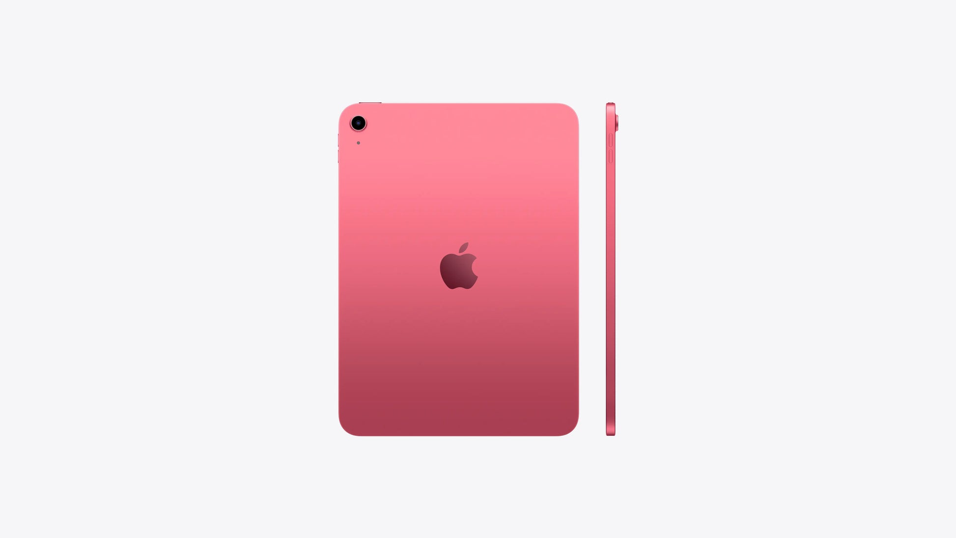 pink ipad on a white background