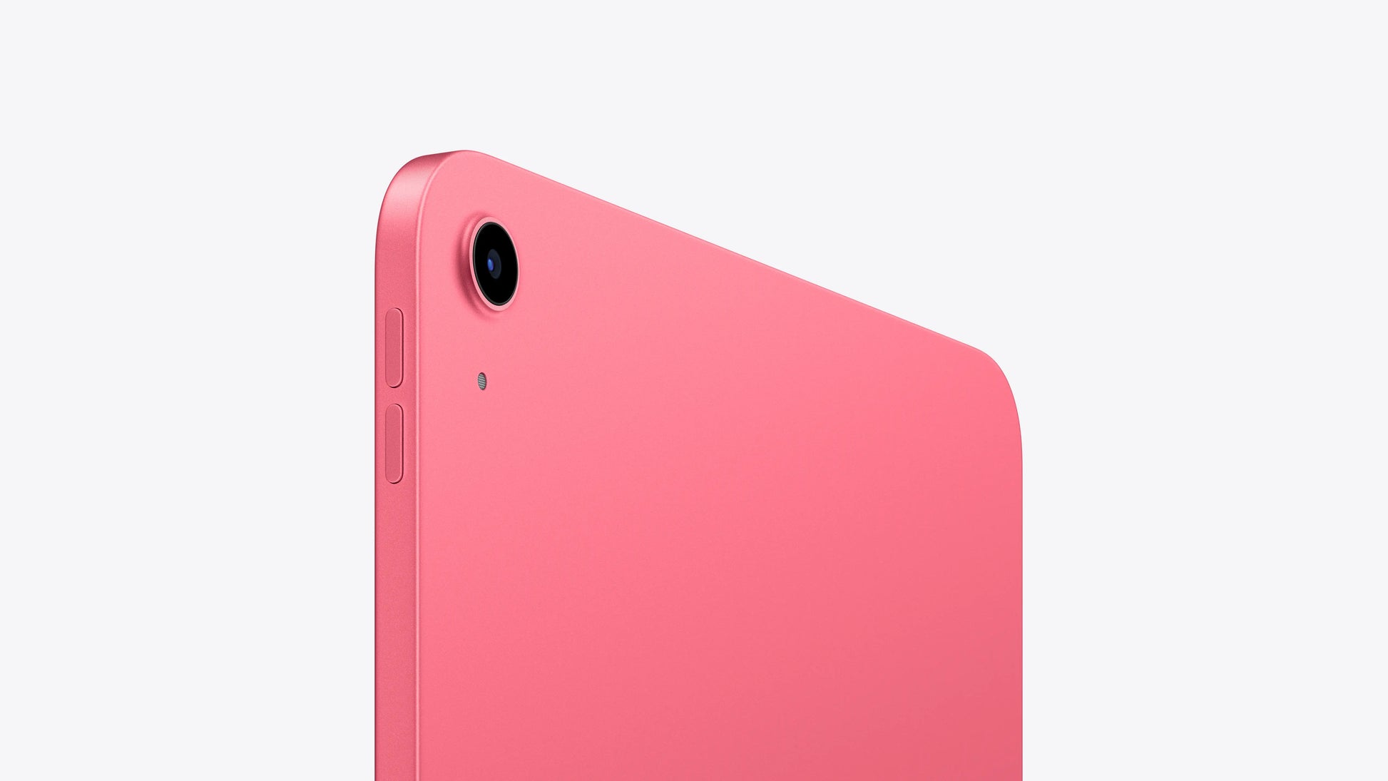 pink ipad on a white background