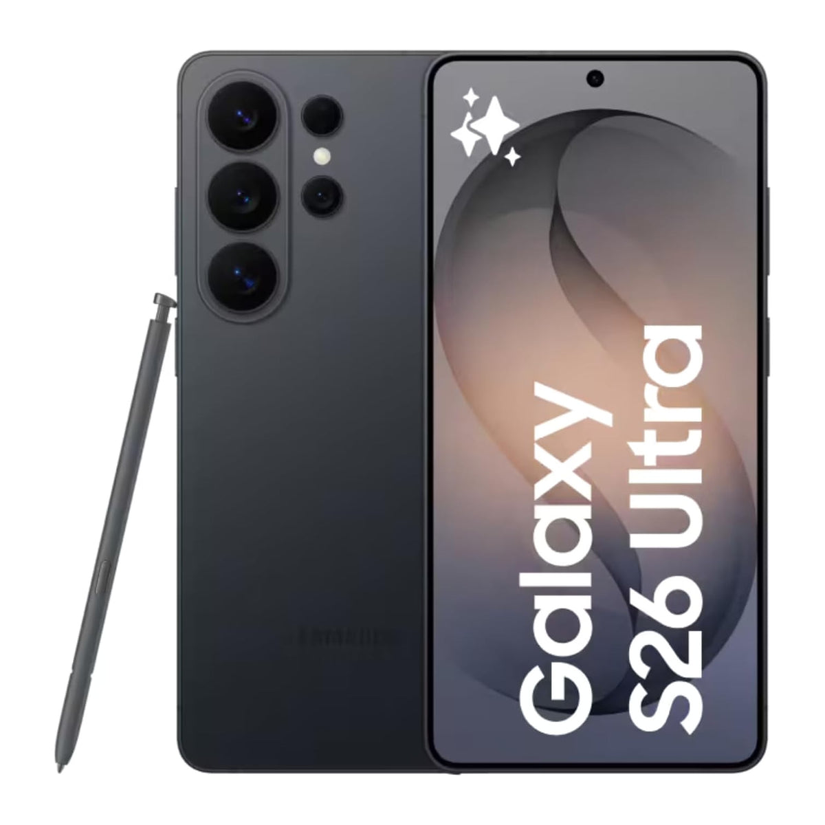 Samsung Galaxy S26 Ultra in Black, front and back