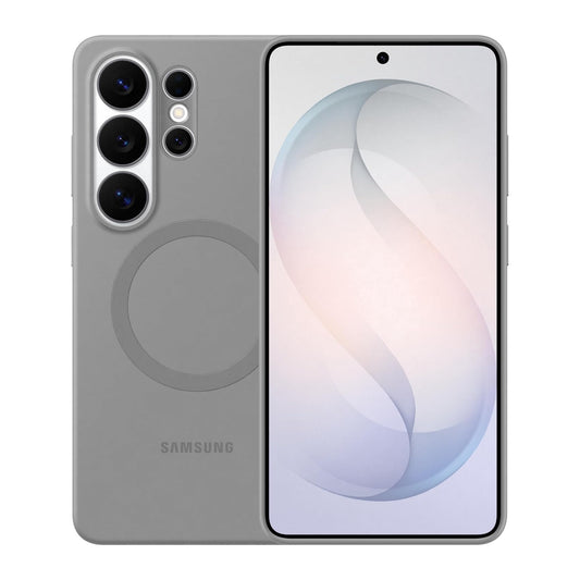 grey silicone magnet case on white background