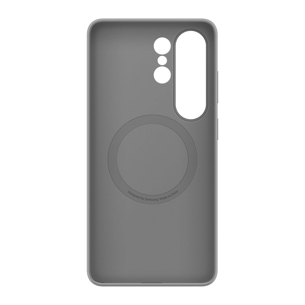 grey silicone magnet case on white background