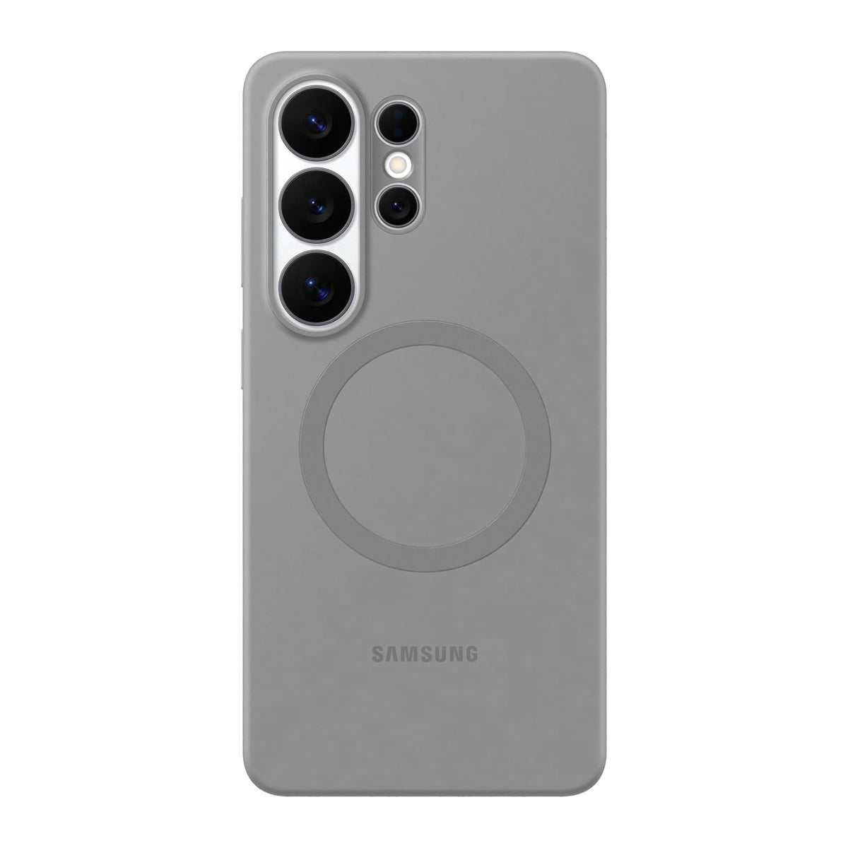 grey silicone magnet case on white background