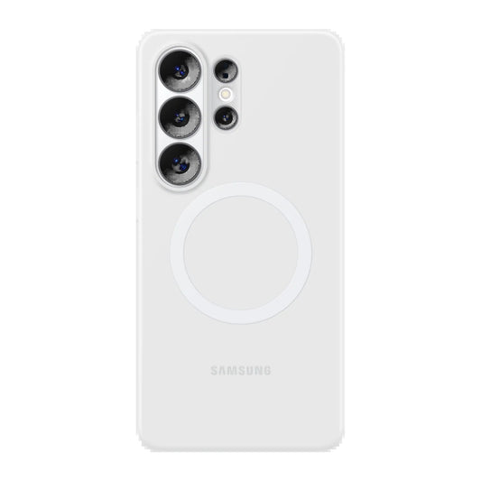 white silicone magnet case on white background